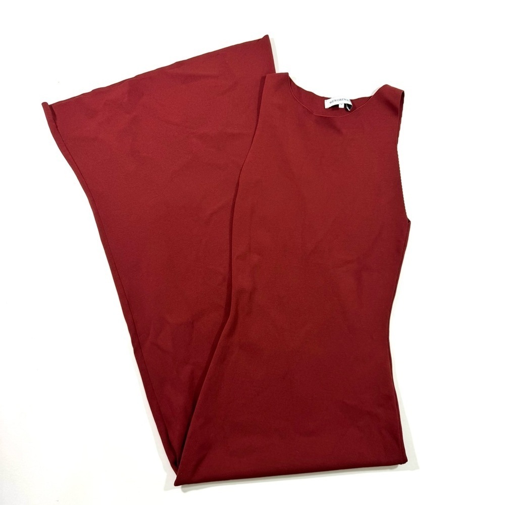 We Wore What Flutter Muscle Tank Maxi Dress Russet